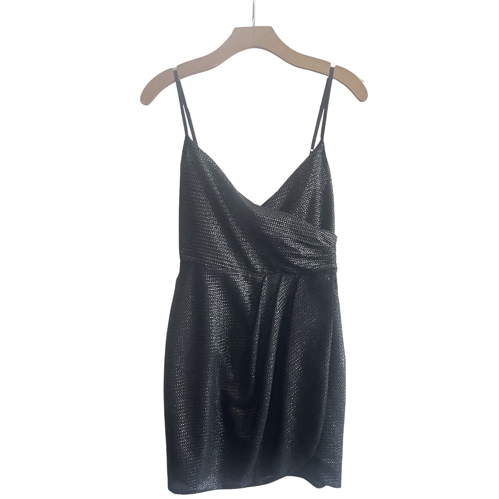 Silence + Noise -Black Mini Sleeveless Dress Woven Party Cocktail Style -Size M